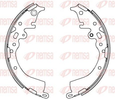 Колодки гальмівні барабанні (комплект 4 шт) REMSA 4538.00