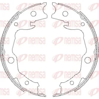 Колодки ручного гальма Nissan X-trale,Qashqai, Renault Koleos, Toyota Rav-4 REMSA 4677.00