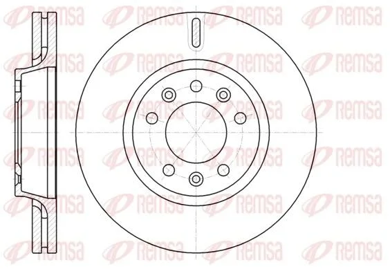 Гальмівний диск передн. Fiat Scudo 07 REMSA 61052.10 (фото 1)