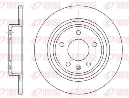 OPEL диск гальм.задн.Astra J, Chevrolet Cruze (16") REMSA 61315.00