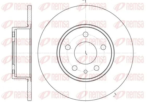 FIAT Гальмівний диск задн. LINEA 1.6 D Multijet 09-, LANCIA LYBRA (839) 2.4 20V 01-05, ALFA ROMEO 156 (932) 1.9 JTD (932B2) 97-00 REMSA 6149.00 (фото 1)