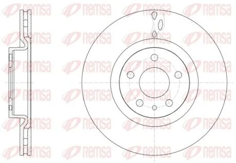 FIAT Диск гальмівний передній 500L 12- REMSA 61501.10