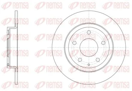 MAZDA Диск гальмівний задн. 6 12- REMSA 61519.00