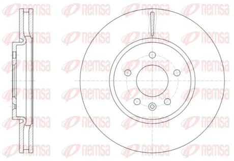 Диск гальмівний передній OPEL ASTRA J 10- REMSA 61541.10