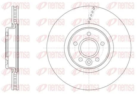 Диск гальмівний передн. FORD KUGA II 2.0 13- REMSA 61542.10