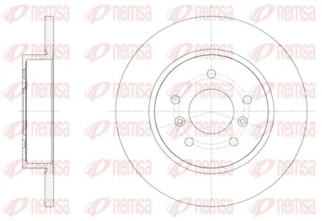 NISSAN Диск гальмівний задн.Qashqai 13- REMSA 61582.00