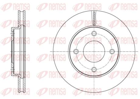 NISSAN диск гальм. передн. Note 1.4, Micra 1.0 1.2 1.4 02-,Logan 07- REMSA 61716.10