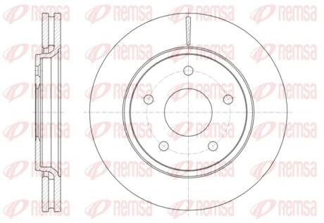 CHRYSLER диск гальм. передн. Grand Voyager 07-, DODGE REMSA 61724.10