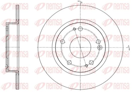 HONDA диск гальм задн. CIVIC X REMSA 61756.00