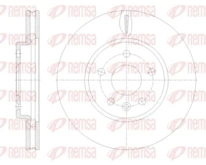 OPEL диск гальм. передн. Astra K REMSA 61793.10