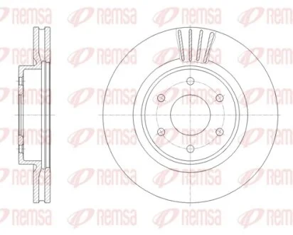 NISSAN диск гальм. передн. Navara 05- REMSA 61963.10