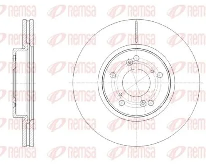 Диск гальм. передн. HONDA HR-V 15- REMSA 62108.10