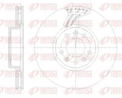 Диск гальмівний REMSA 62122.10