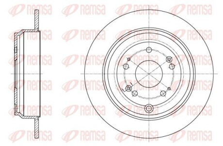 HONDA Диск гальмівний задн.CR-V II 2.0 01- REMSA 62515.00