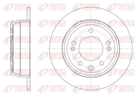 HYUNDAI диск гальмівний задн. Elantra 06- REMSA 62517.00