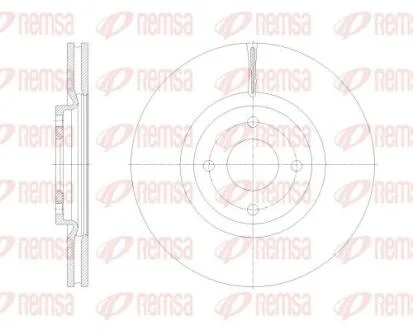 FORD Диск гальмівний передній ECOSPORT 1.0-1.5 13- REMSA 62531.10