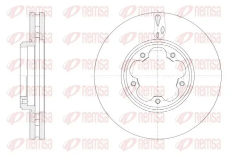 FORD гальмівний диск передній TOURNEO CUSTOM V362 15-, TRANSIT V363 13- REMSA 62547.10