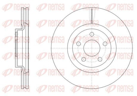 FORD Диск передній GALAXY III (CK) 2.0 EcoBlue REMSA 62548.10