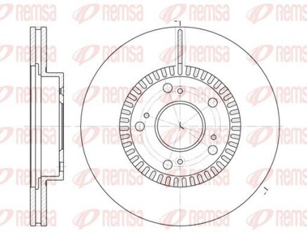 HONDA гальмівний диск передн.Civic VIII 05-,Stream 01 - REMSA 6962.10