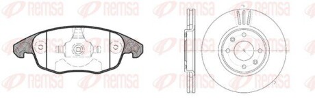 Комплект: 2 диска+ 4 колодки гальмівних REMSA 81248.00