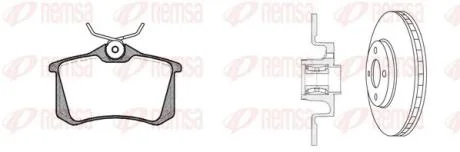 RENAULT К-кт гальм. колодки + диски SCENIC II (JM0/1) 1.9 D 06-08 REMSA 8263.26