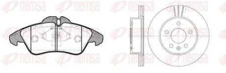 DB К-кт гальм. колодки + диски передн. Vito108-110D/113-114 96- REMSA 8578.00