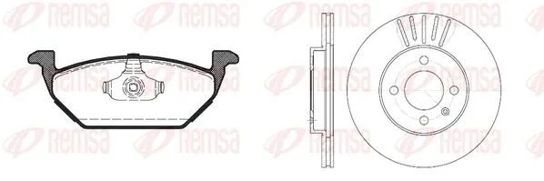 SEAT К-кт гальм. колодки + диски CORDOBA (6K1, 6K2) 1.9 SDI 99-02 REMSA 8633.03 (фото 1)