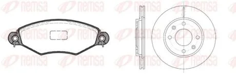 PEUGEOT К-кт гальм. колодки + диски 206 (2A/C) 1.6 i 98-00 REMSA 8643.07