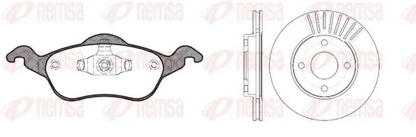 FORD К-кт гальм. колодки + диски FOCUS I (DAW, DBW) 1.8 TDCi 02-04 REMSA 8691.00 (фото 1)