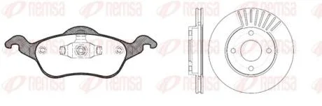 FORD К-кт гальм. колодки + диски FOCUS I (DAW, DBW) 1.8 TDCi 02-04 REMSA 8691.00