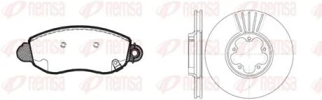 FORD К-кт гальм. колодки + диски TRANSIT 2.0TD 00- REMSA 8772.01