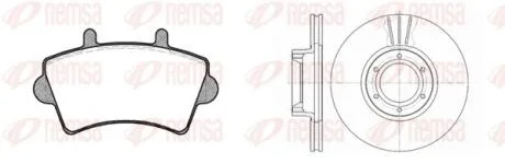 RENAULT К-кт гальм. колодки + диски перед. Master 98 II-Opel Movano 98- REMSA 8819.00