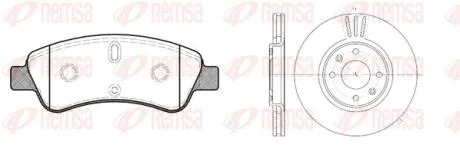 CITROEN К-кт гальмівні колодки + диски передн.Berlingo,C2,3,4,DS3,Peugeot 97- REMSA 8840.03