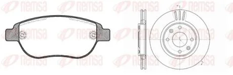 CITROEN К-кт гальм. колодки + диски BERLINGO 07/96- C2 09/03- C3 11/09- C3 PICASSO 02/09- C3 PLURIEL 05/03- C4 11/04- C5 08/04- REMSA 8841.01