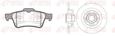 RENAULT К-кт гальм. колодки + диски Laguna 01- REMSA 8842.00