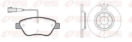 Fiat К-кт гальм. колодки + диски Doblo 1.3JTD 1.9JTD 1.4i 05- REMSA 8858.01