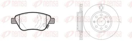OPEL К-кт гальмівні колодки + диски передні Corsa 06 - REMSA 8858.02