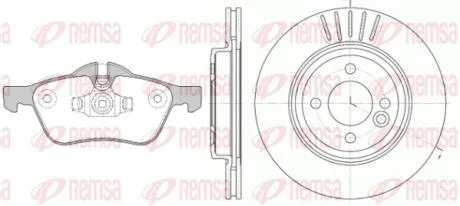 BMW К-кт гальм. колодки + диски передн.MINI Cooper,One 01- REMSA 8864.00
