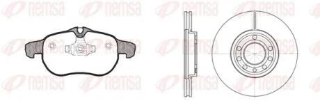OPEL К-кт гальмівні колодки + диски передн.Vectra C, Astra H, Zafira B FIAT Croma 05- SAAB 9-3 REMSA 8888.00