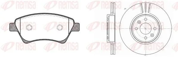 RENAULT К-кт гальм. колодки + диски Megane II, Kangoo 02- REMSA 8976.02 (фото 1)