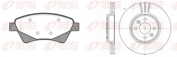 RENAULT К-кт гальм. колодки + диски Megane II, Kangoo 02- REMSA 8976.03 (фото 1)