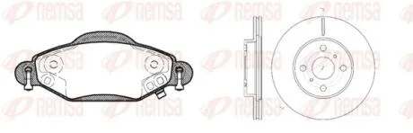 TOYOTA К-кт гальмівні колодки + диски передн.Yaris 99- REMSA 8978.00