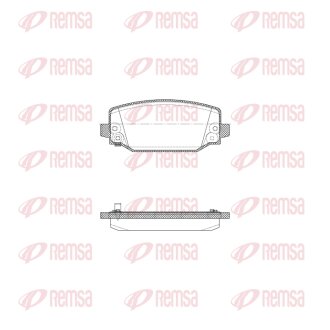 Колодки гальмівні дискові (комплект 4 шт) REMSA X2034.04