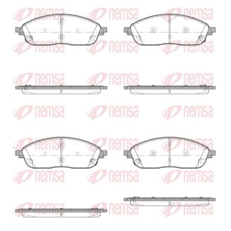 JEEP Гальмівні колодки передні GRAND CHEROKEE L V (WL) 2.0 4xe Plug-in Hybrid 21- REMSA X2035.04