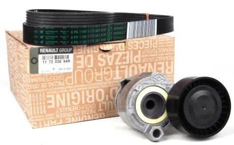 Комплект ремня генератора Renault Kangoo 1.5dCi 08- (6PK1199) RENAULT 117203694R