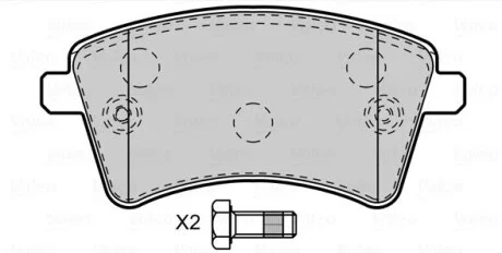 Колодки тормозные дисковые перед Renault Kangoo II 2008- (410601334R) Renault RENAULT 41 06 013 34R