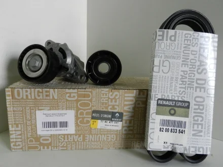 Комплект пасу поліклинового 5 pk 1750 2 ролик а RENAULT 7701477517