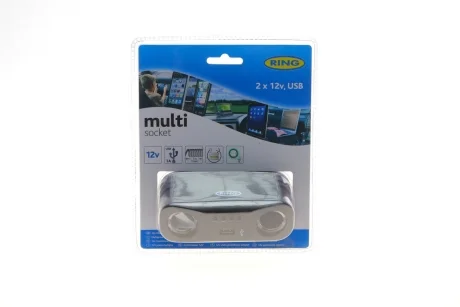 Разветвитель прикуривателя (индикатор батареи) (2x12/1xUSB) Ring RMS7