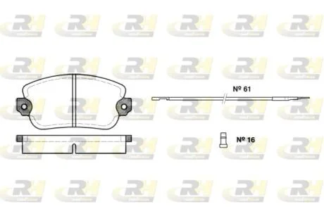 Гальмівні колодки дискові ROADHOUSE 2024.02