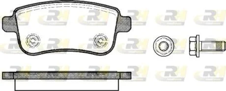 Тормозные колодки дисковые ROADHOUSE 21387.00